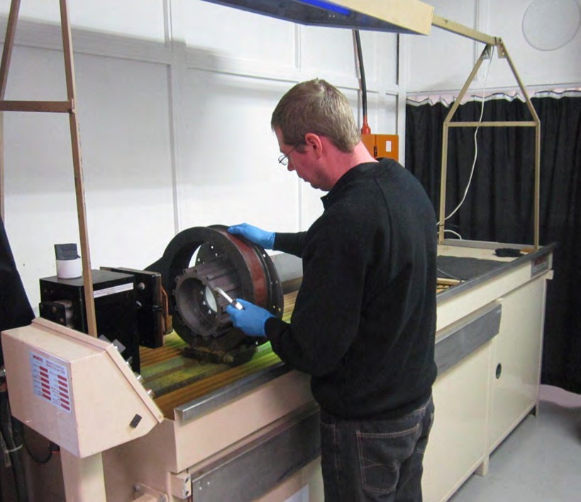 Technician performing NDT